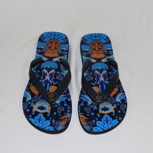 Tory Burch Medallion Logo Flip Flops